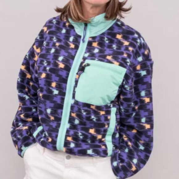 Patagonia Synchilla Jacket Fleece Purple Green Intertwined XS - Picture 1 of 8
